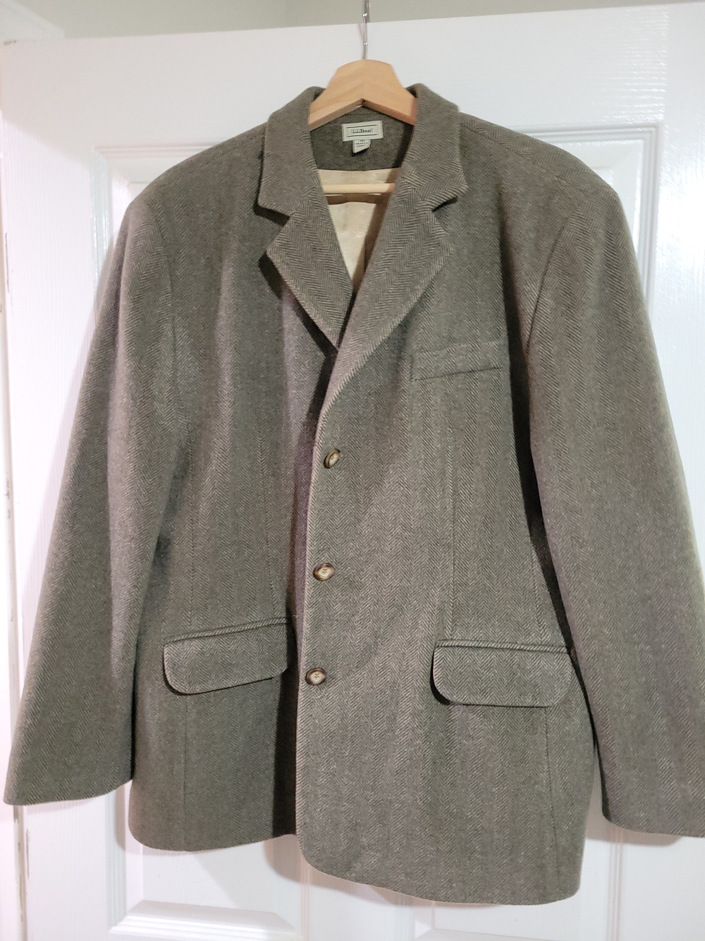 LL BEAN Womens Tweed Jacket Size 20